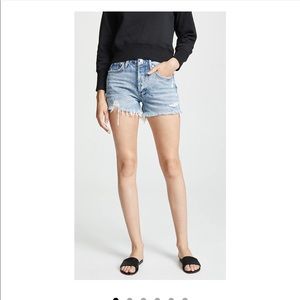 Agolde Light Blue Jean Shorts